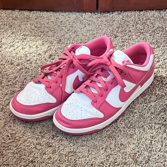 Nike Shoes - Nike Dunk Low Pink and White Shoes